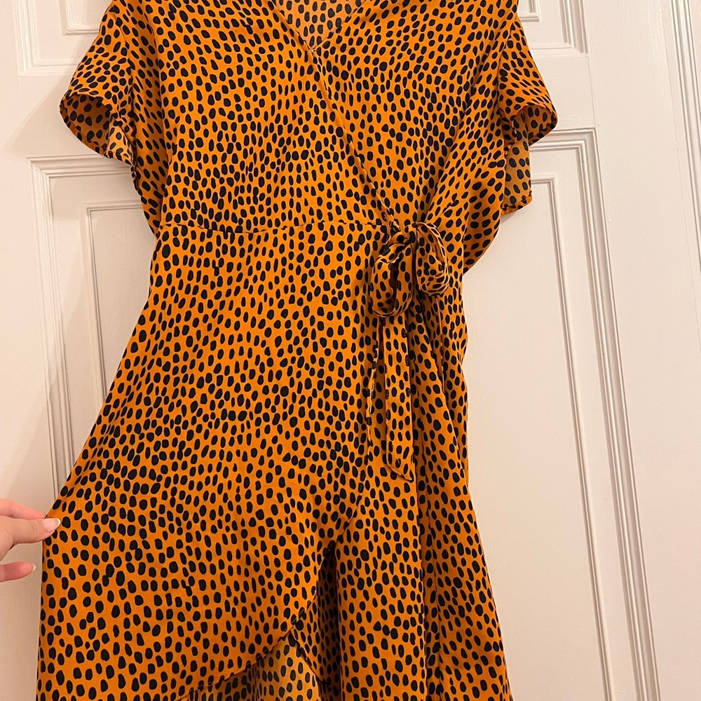 J. Crew Animal Print Wrap Dress